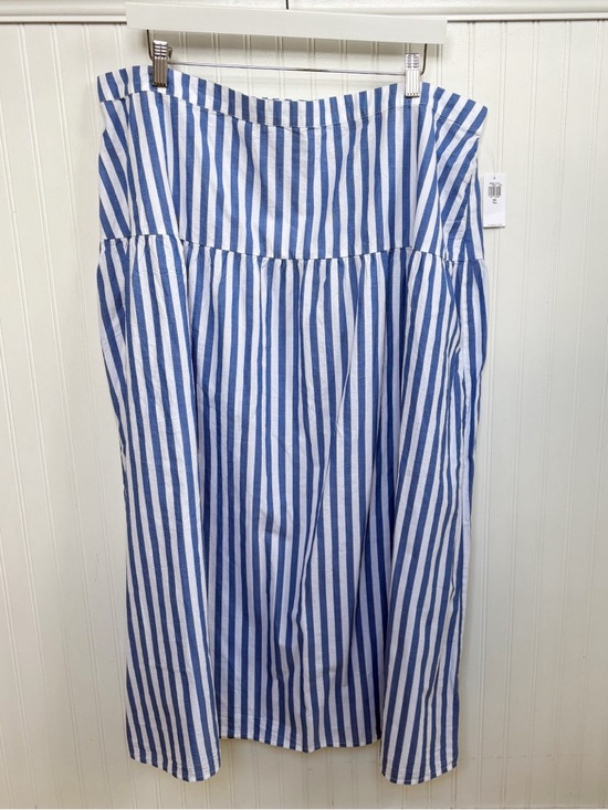 Old Navy Dresses & Skirts - Old Navy Blue & White Vertical Stripe Pull On Maxi Dress Plus Size XXL Tall NEW